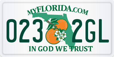 FL license plate 0232GL