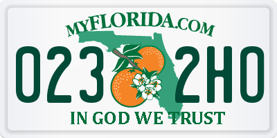 FL license plate 0232HO