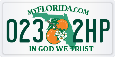 FL license plate 0232HP