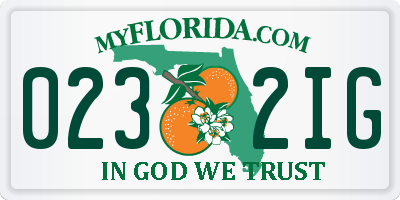 FL license plate 0232IG