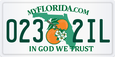 FL license plate 0232IL
