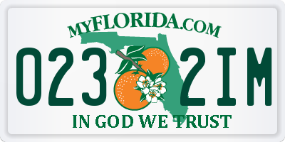 FL license plate 0232IM