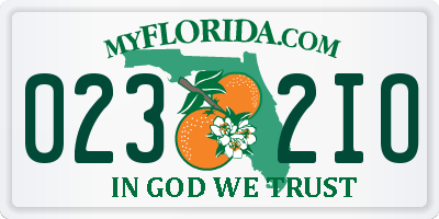FL license plate 0232IO