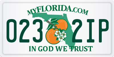 FL license plate 0232IP