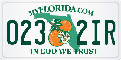 FL license plate 0232IR