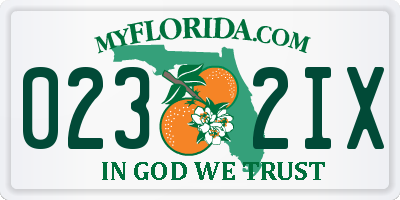 FL license plate 0232IX