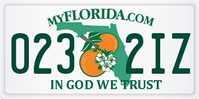 FL license plate 0232IZ