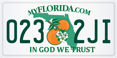 FL license plate 0232JI