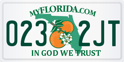 FL license plate 0232JT