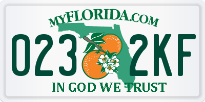 FL license plate 0232KF
