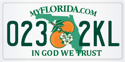FL license plate 0232KL