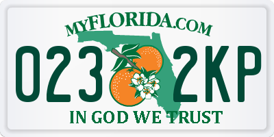 FL license plate 0232KP