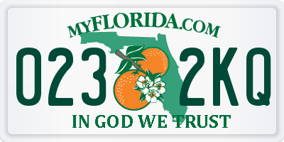 FL license plate 0232KQ