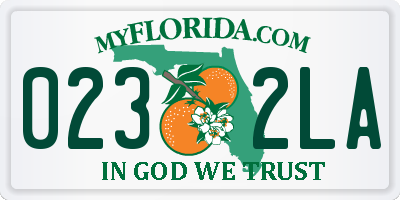FL license plate 0232LA