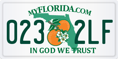 FL license plate 0232LF