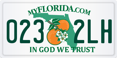 FL license plate 0232LH