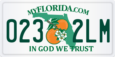 FL license plate 0232LM