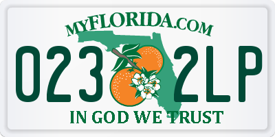 FL license plate 0232LP