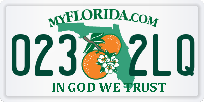 FL license plate 0232LQ