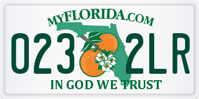 FL license plate 0232LR