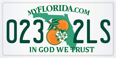 FL license plate 0232LS