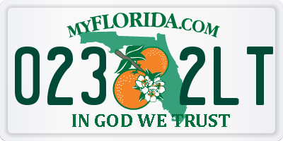 FL license plate 0232LT