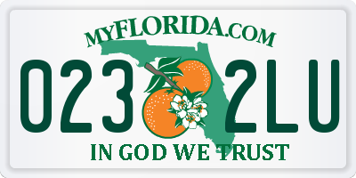 FL license plate 0232LU