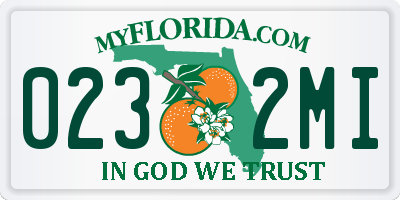 FL license plate 0232MI