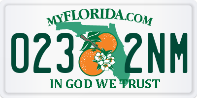 FL license plate 0232NM