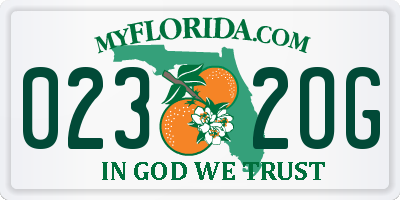 FL license plate 0232OG