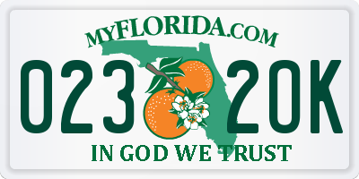 FL license plate 0232OK