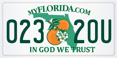 FL license plate 0232OU