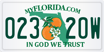 FL license plate 0232OW