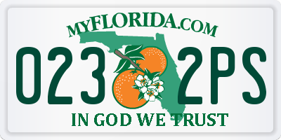 FL license plate 0232PS