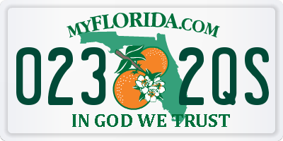 FL license plate 0232QS