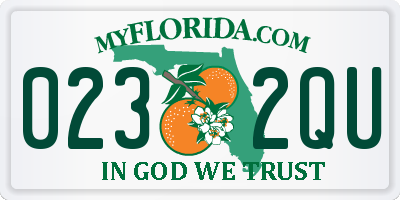 FL license plate 0232QU
