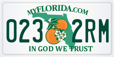 FL license plate 0232RM