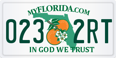FL license plate 0232RT