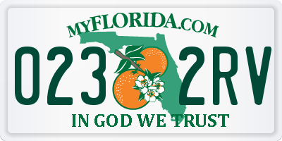 FL license plate 0232RV