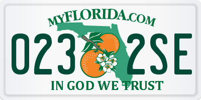 FL license plate 0232SE