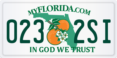 FL license plate 0232SI