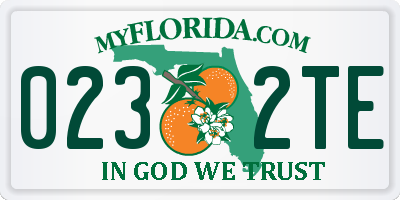 FL license plate 0232TE