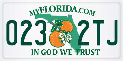 FL license plate 0232TJ