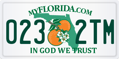 FL license plate 0232TM