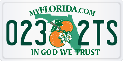 FL license plate 0232TS