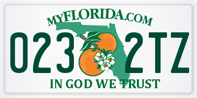 FL license plate 0232TZ