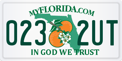 FL license plate 0232UT