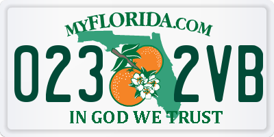FL license plate 0232VB