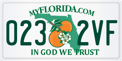 FL license plate 0232VF