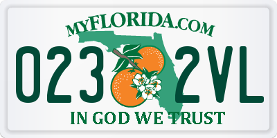 FL license plate 0232VL